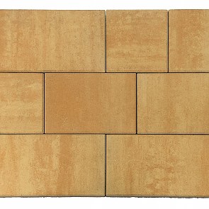 Тротуарная плитка вибропрессованная ТРИАДА Color Mix Сахара | 600х300х60 | BRAER